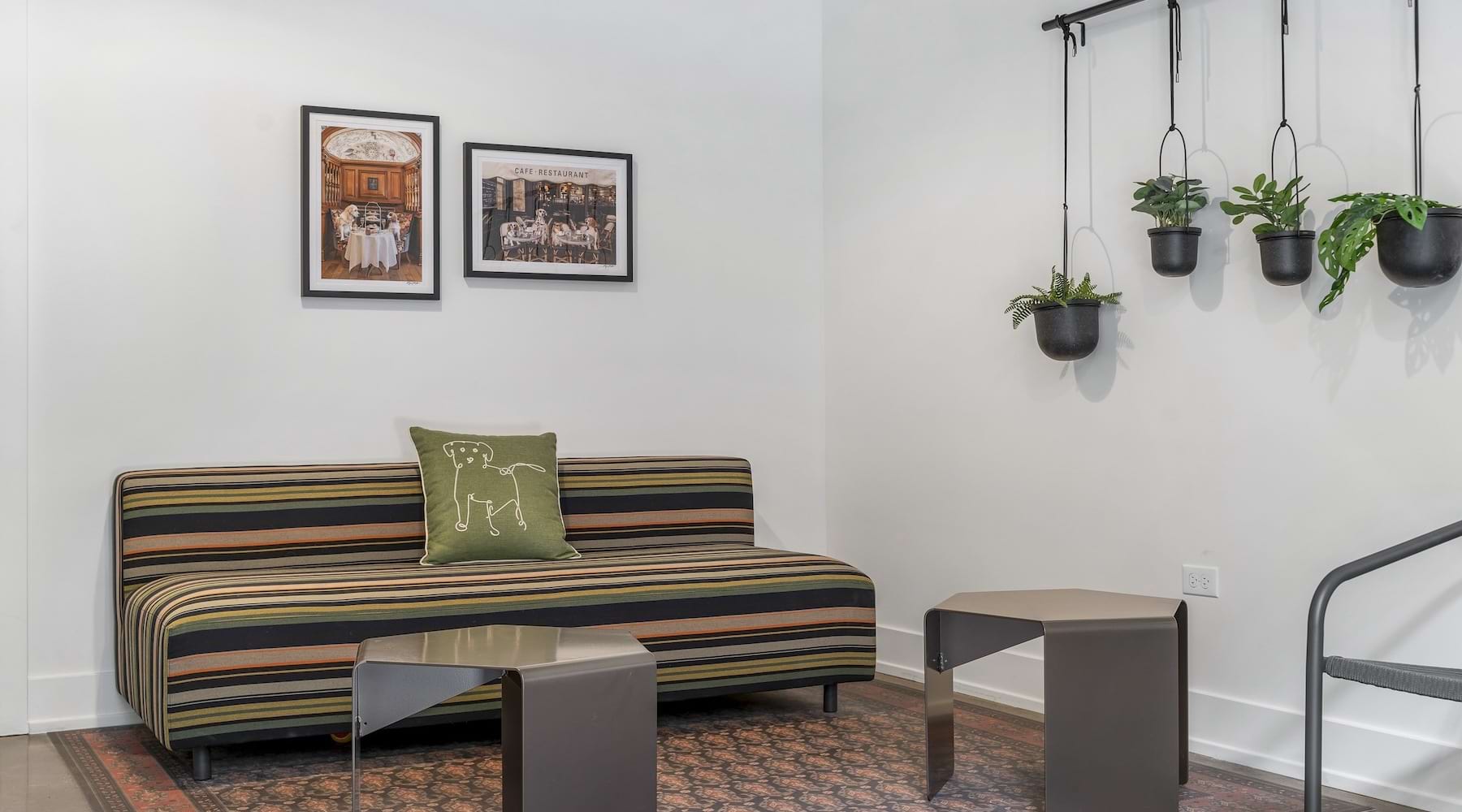 a couch in a bright room