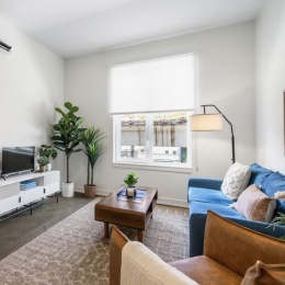 Transform your vision into reality living area with easy access to other rooms